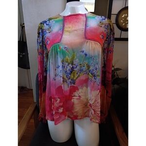 Colorful Floral Women's Blouse